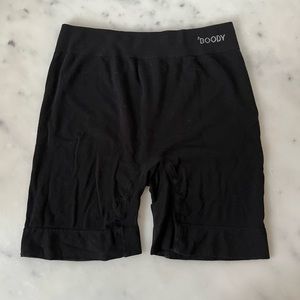 BOODY BAMBOO SMOOTHING SHORT SHORTS WOMENS S SMALL 4 6 BLACK COOLING SHAPEWEAR